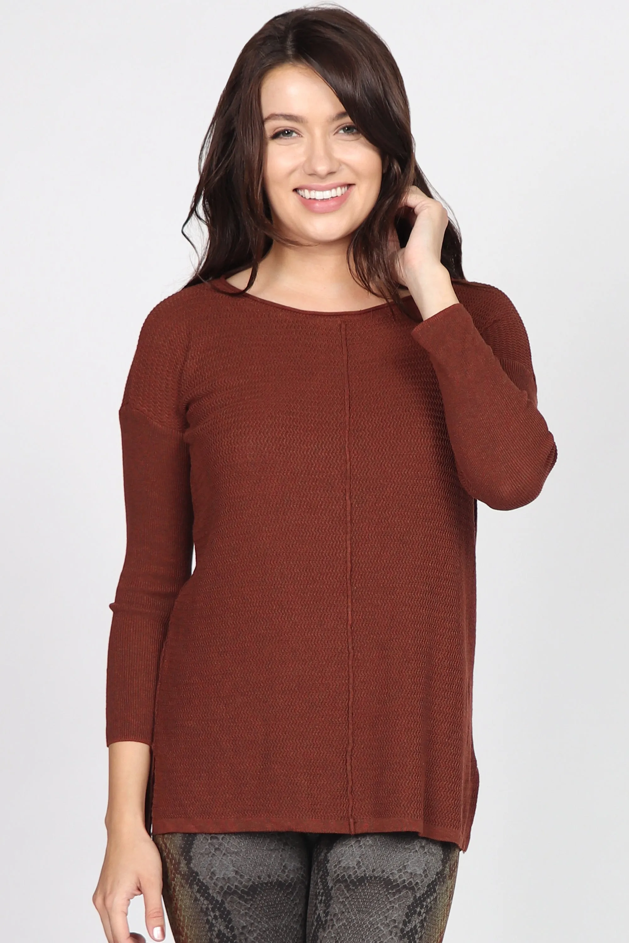 Amber Long-Sleeve Knitted Tunic