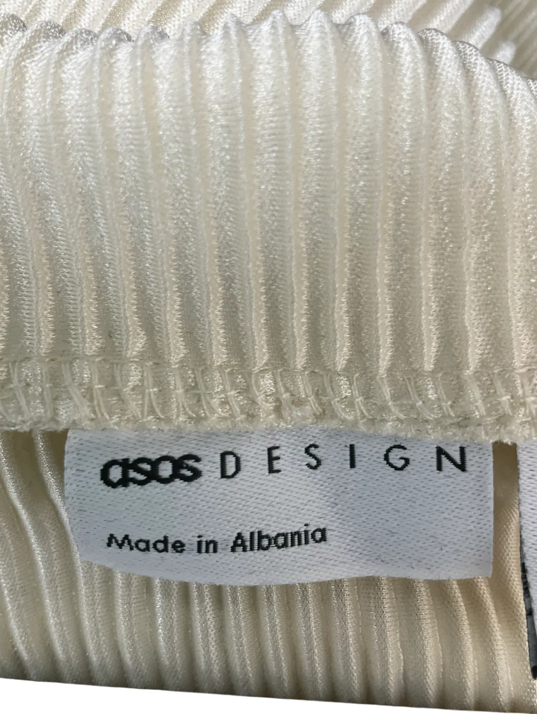 ASOS Cream Oversized Plisse Shirt UK 8