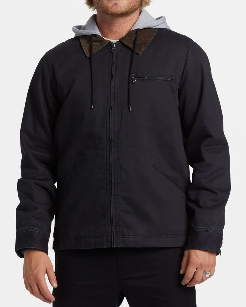 Billabong Barlow Hooded Jacket - WASHED BLACK