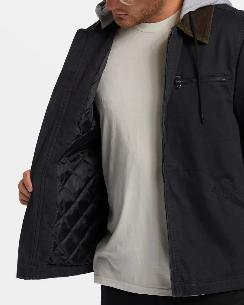 Billabong Barlow Hooded Jacket - WASHED BLACK