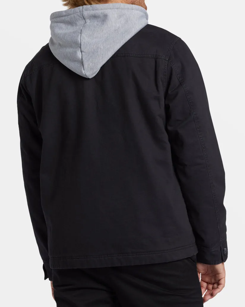 Billabong Barlow Hooded Jacket - WASHED BLACK