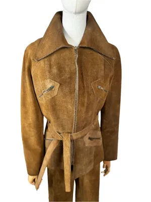 Brown Suede Jacket & Pant Set 1970s