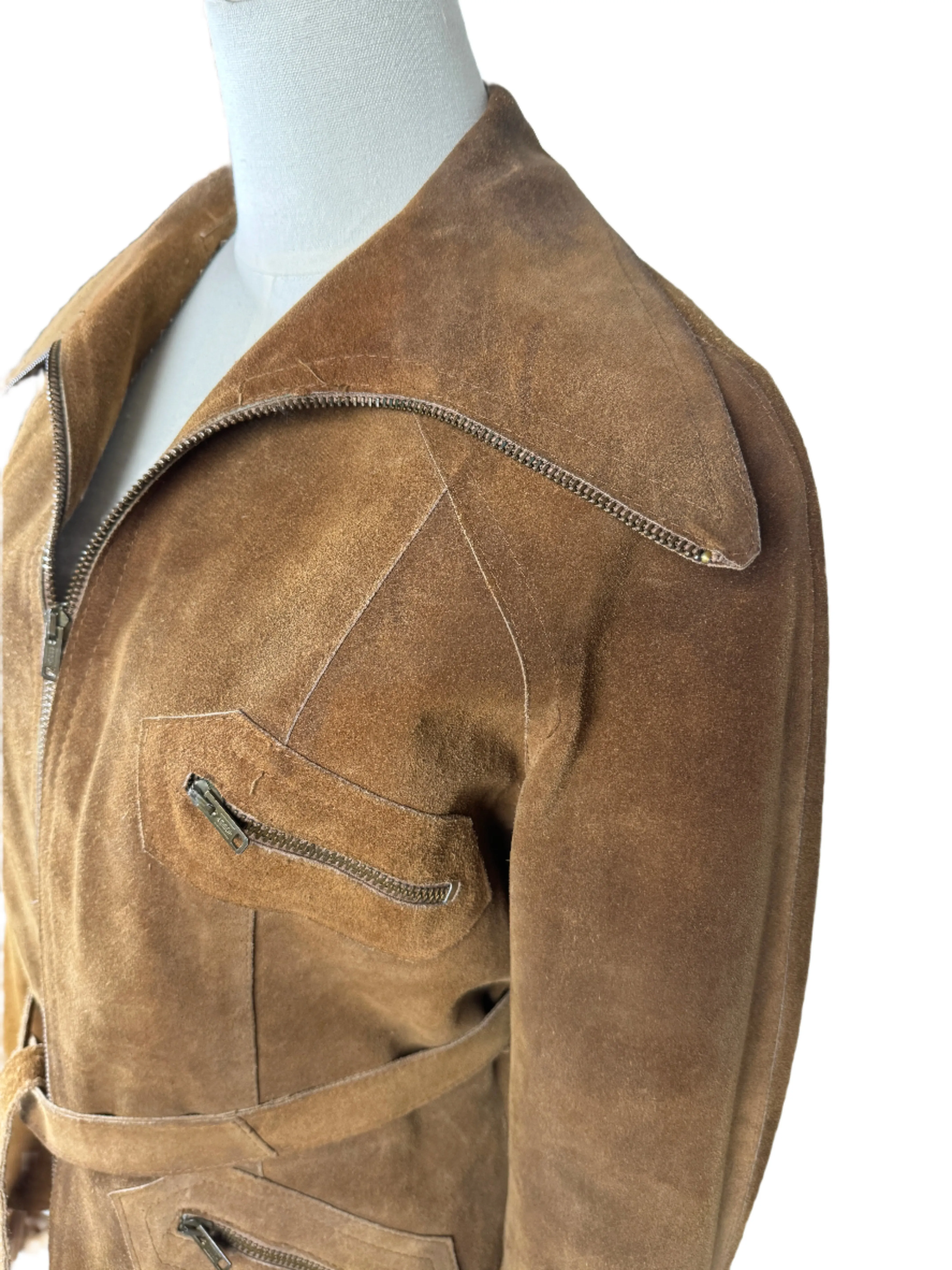 Brown Suede Jacket & Pant Set 1970s