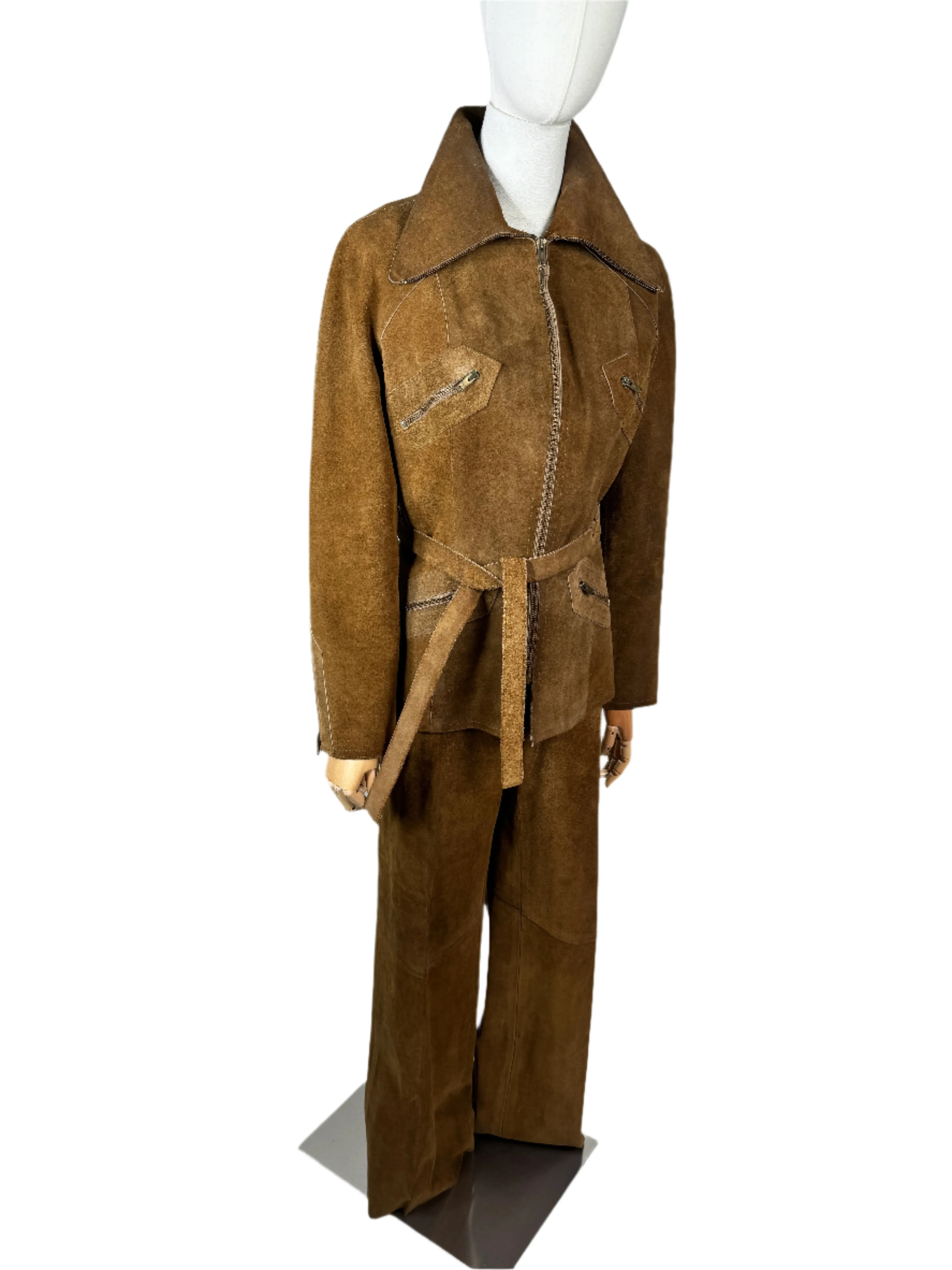 Brown Suede Jacket & Pant Set 1970s