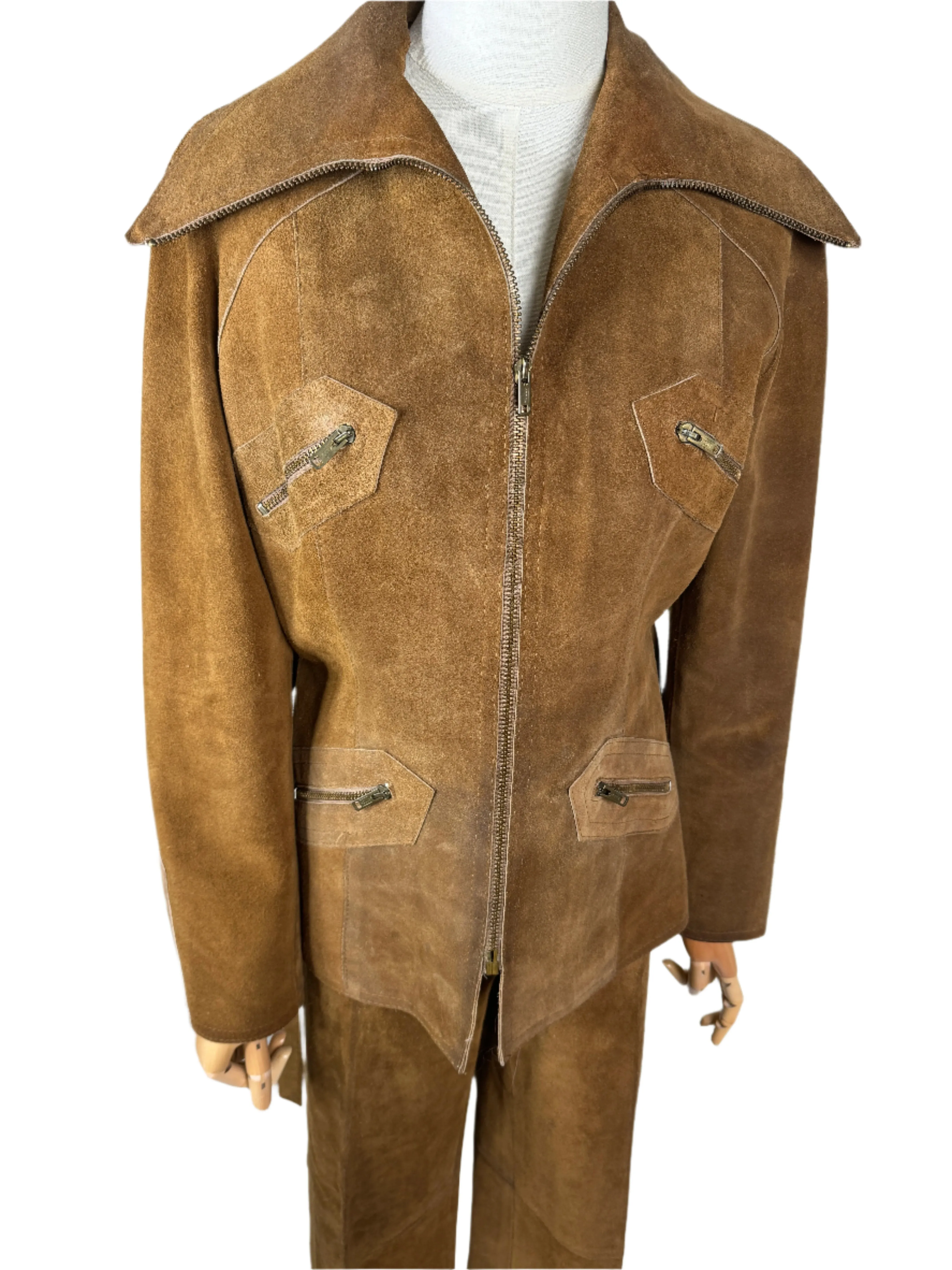 Brown Suede Jacket & Pant Set 1970s
