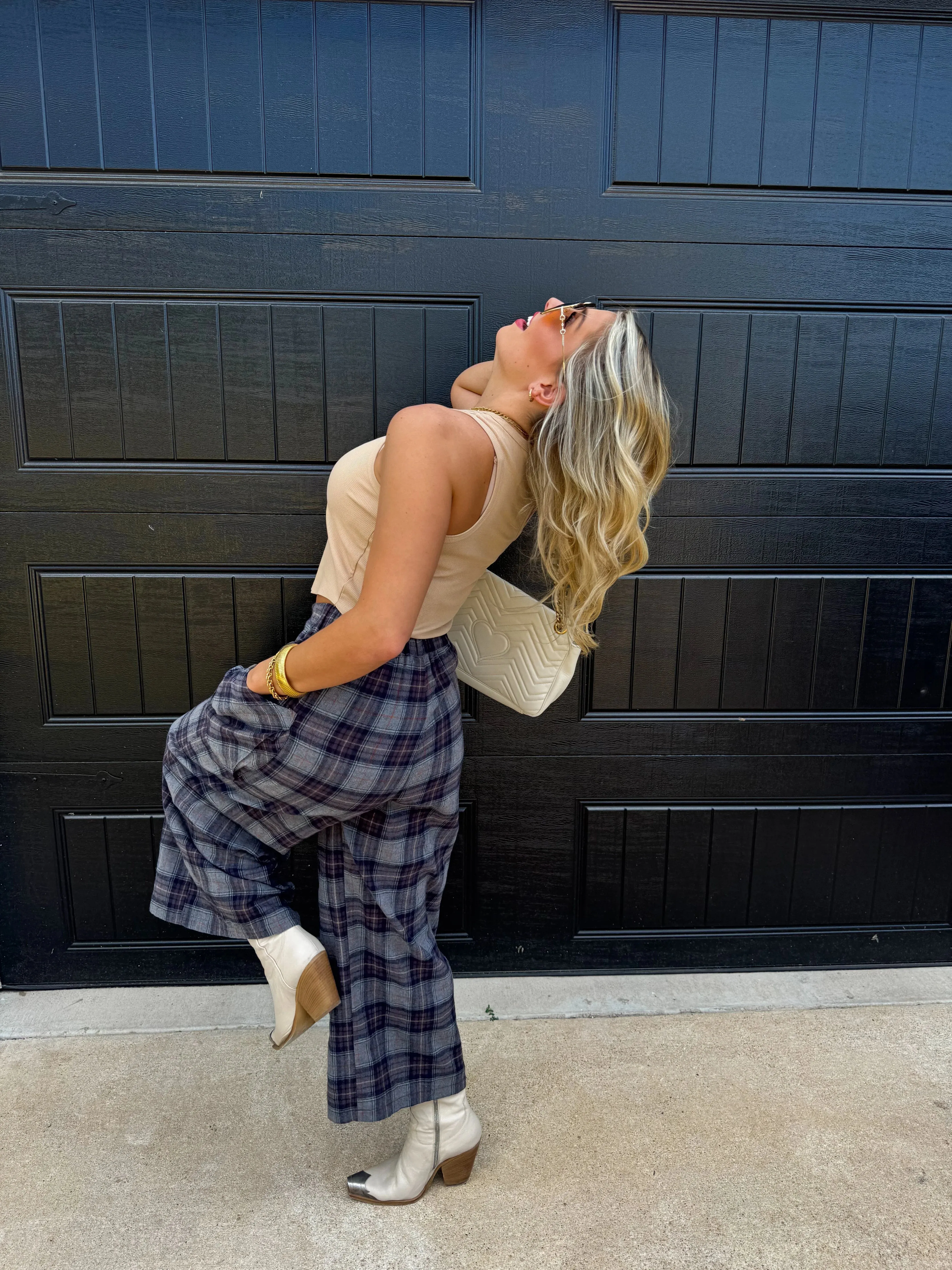 Cayla Crop Plaid Pants in Two Colors