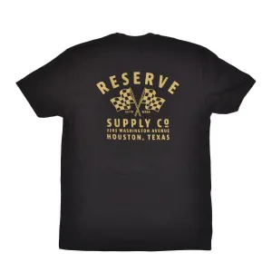CHECKER FLAG TEE - BLACK