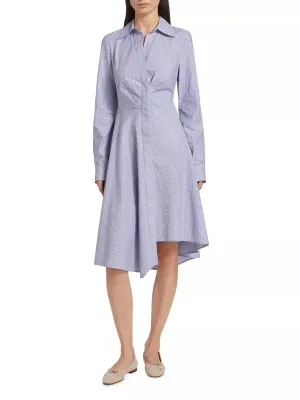 Derek Lam 10 Crosby - Smith Long Sleeve Dress in Blue/White
