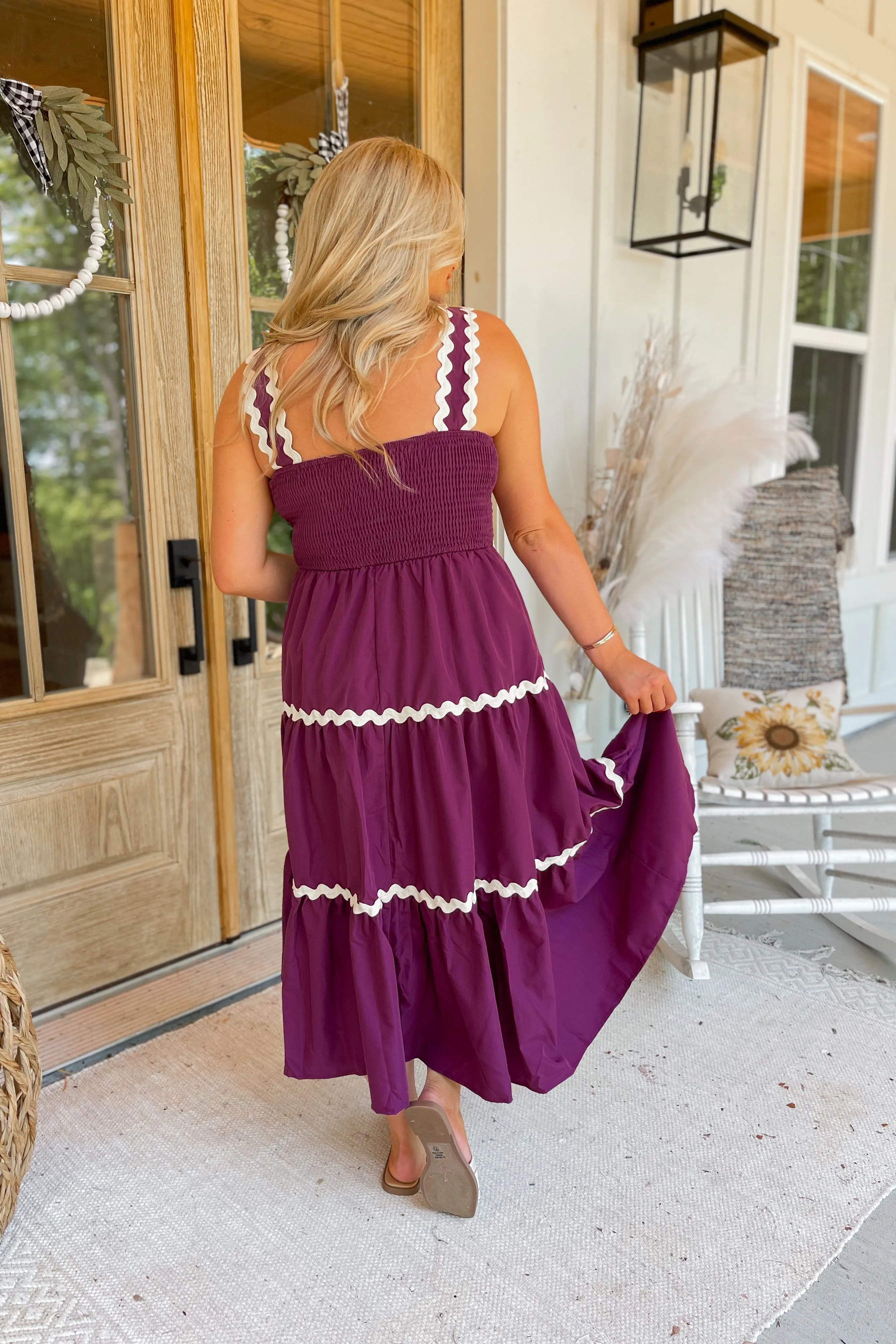 Dorothea Square Neck Tiered Midi Dress *FINAL SALE*