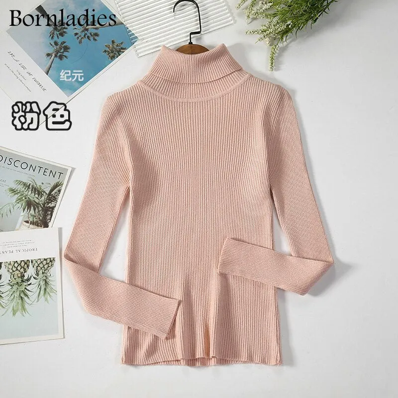 DressBetty - Basic Turtleneck Knitted Top