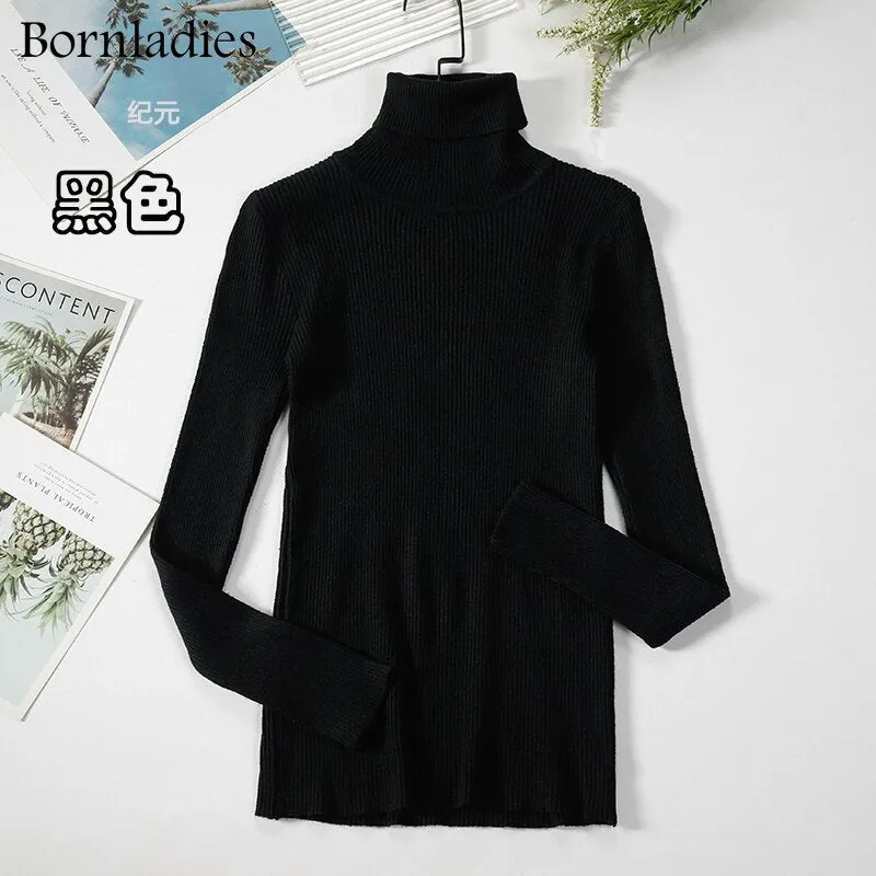DressBetty - Basic Turtleneck Knitted Top