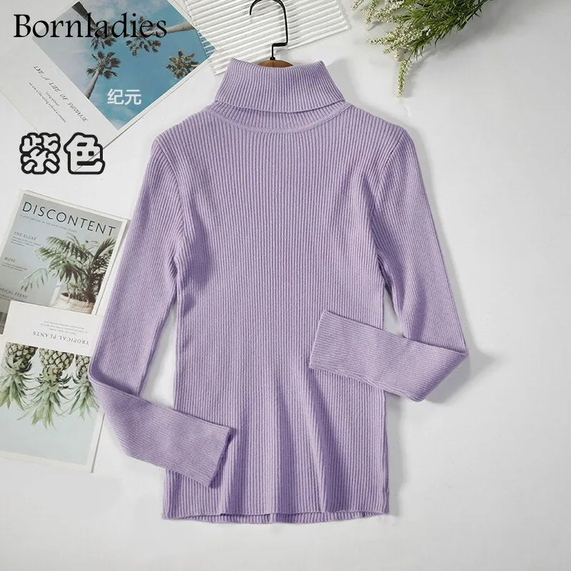 DressBetty - Basic Turtleneck Knitted Top