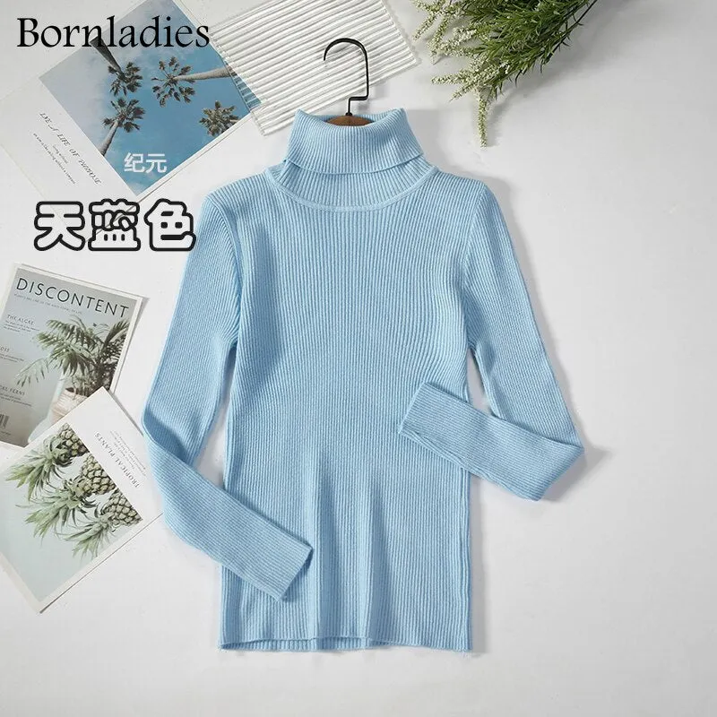 DressBetty - Basic Turtleneck Knitted Top