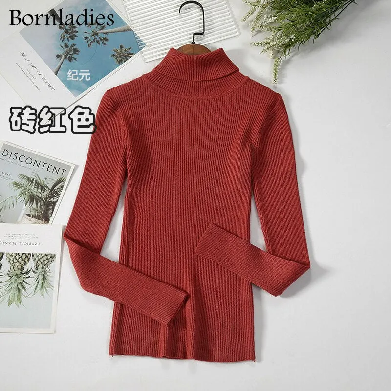 DressBetty - Basic Turtleneck Knitted Top