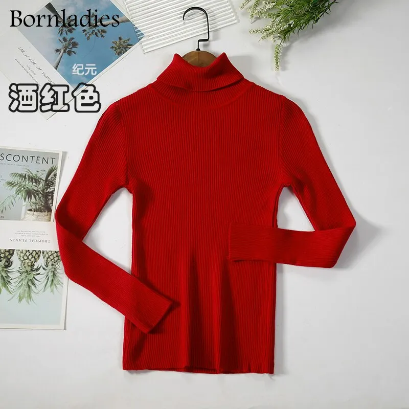 DressBetty - Basic Turtleneck Knitted Top