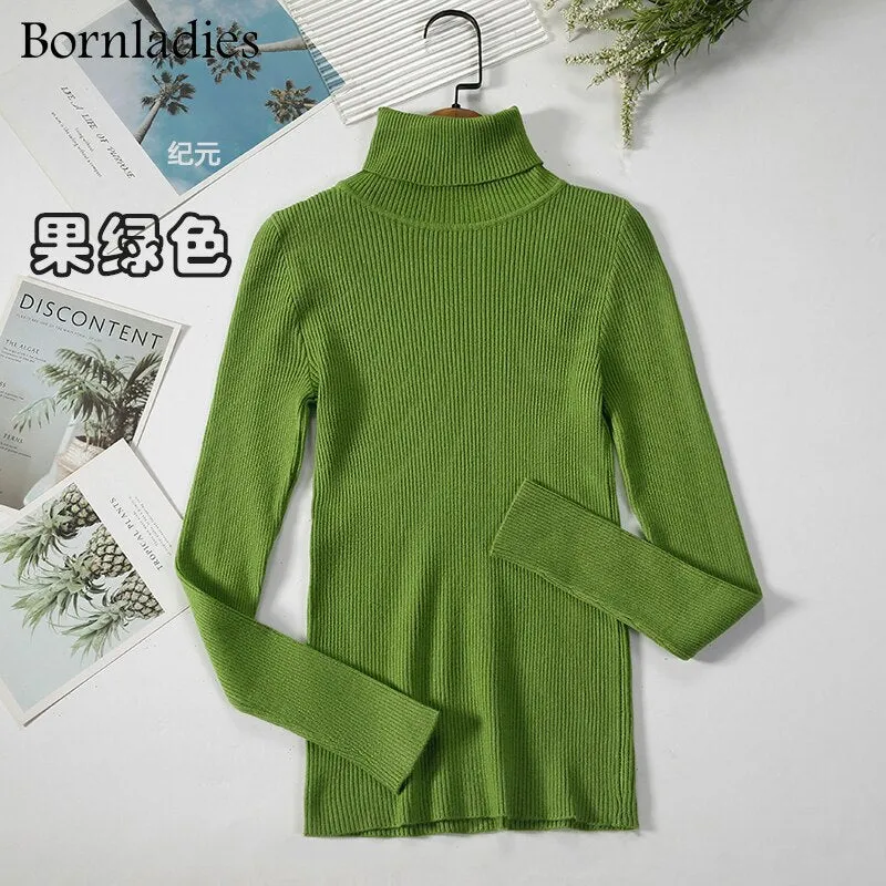 DressBetty - Basic Turtleneck Knitted Top