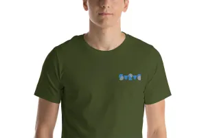 embroidered chunky logo cotton tee
