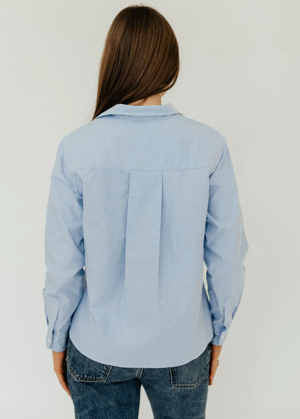 Frank & Eileen Silvio Button Up in Blue