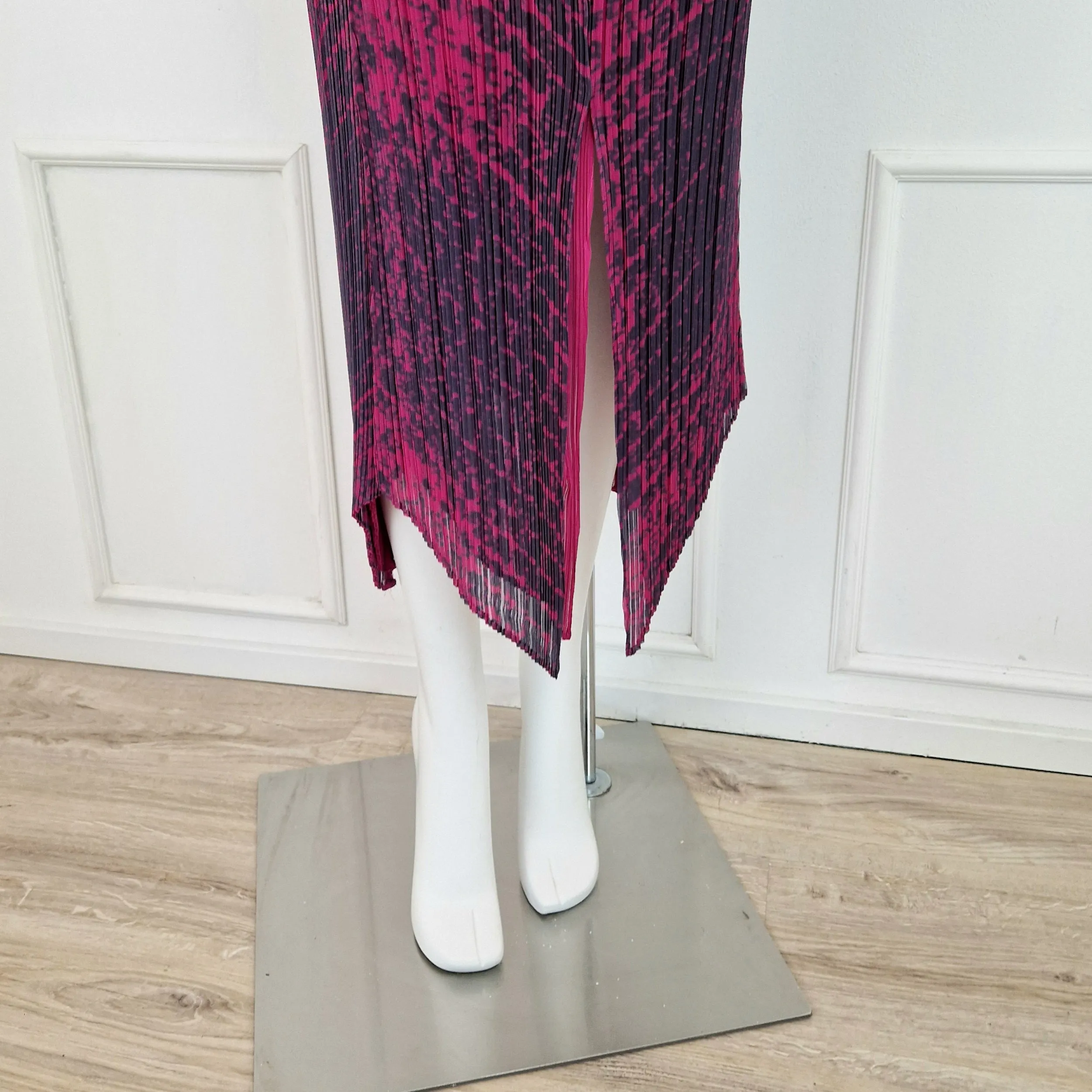 Gonna Issey Miyake Féte grigia e rosa