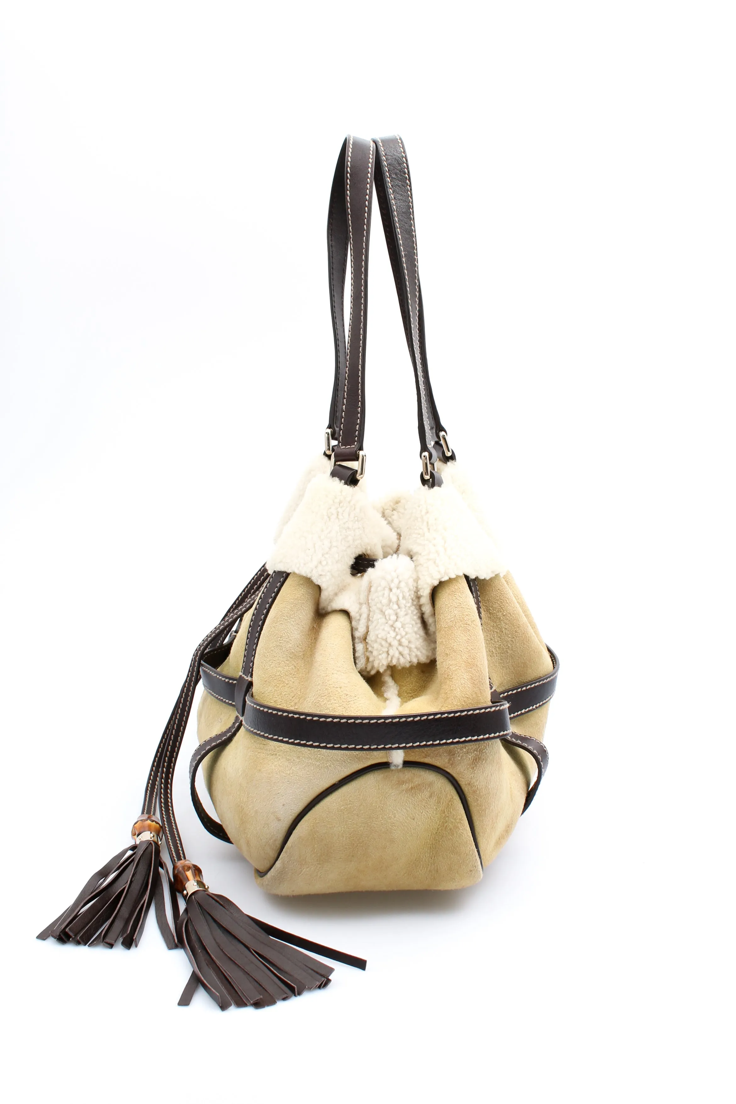 Gucci Shearling Shoulder Bag