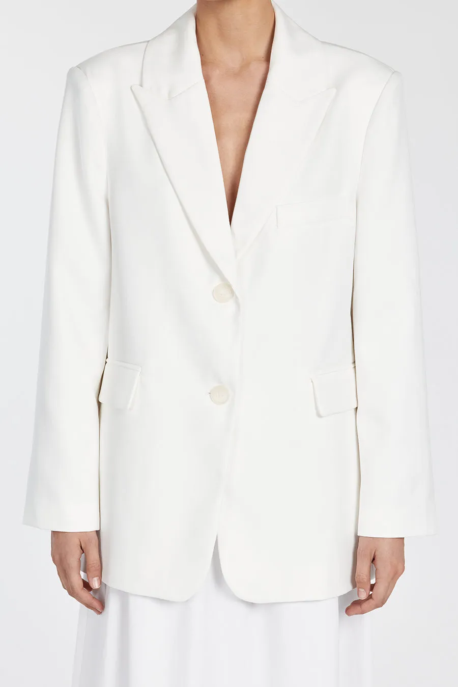 HARLEY WHITE OVERSIZED BOYFRIEND BLAZER