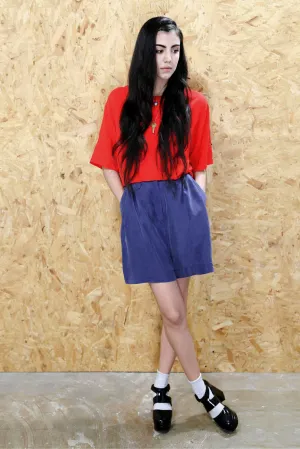 High Waisted Silk Shorts