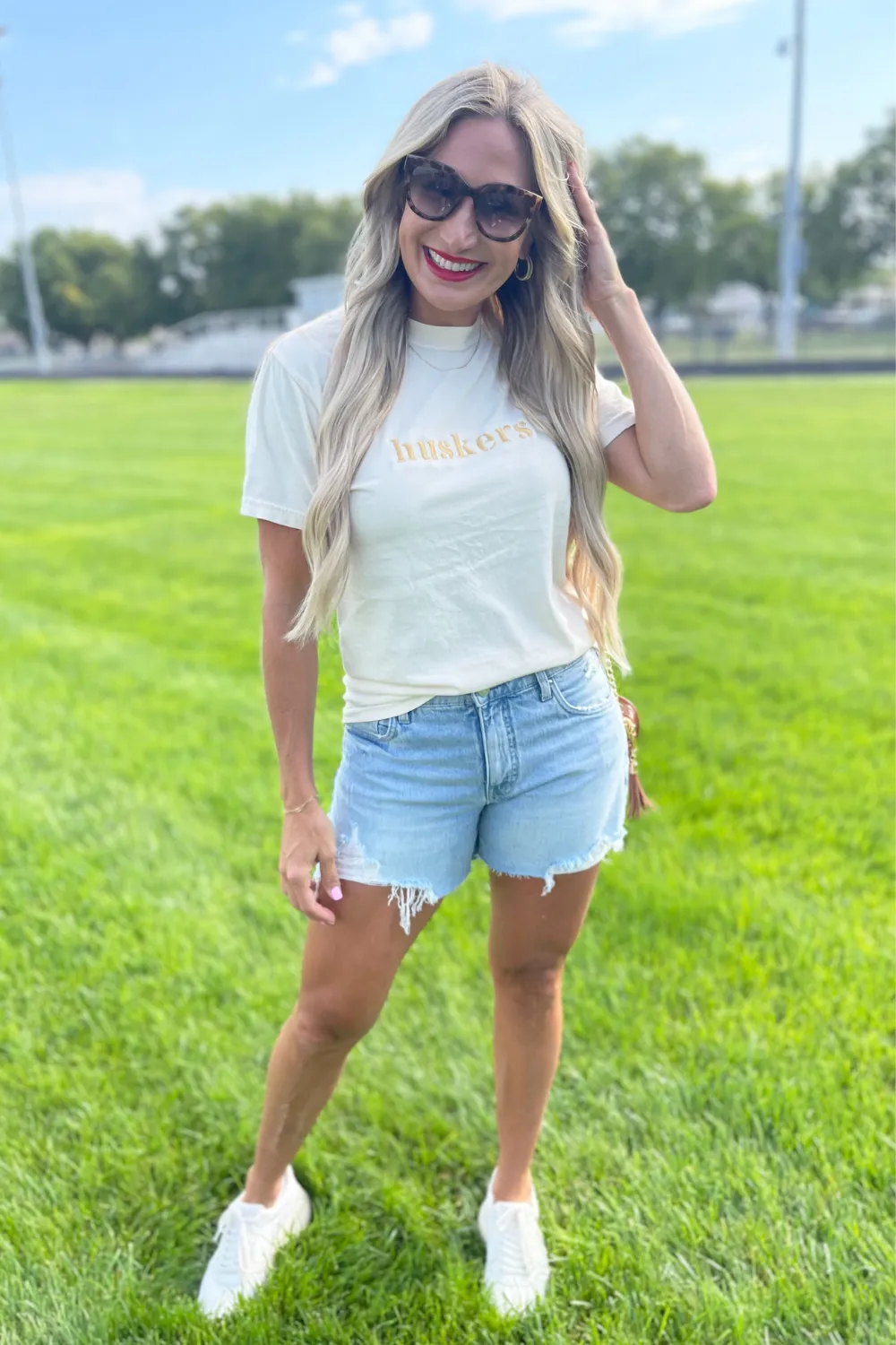 Huskers Embroidered Tee