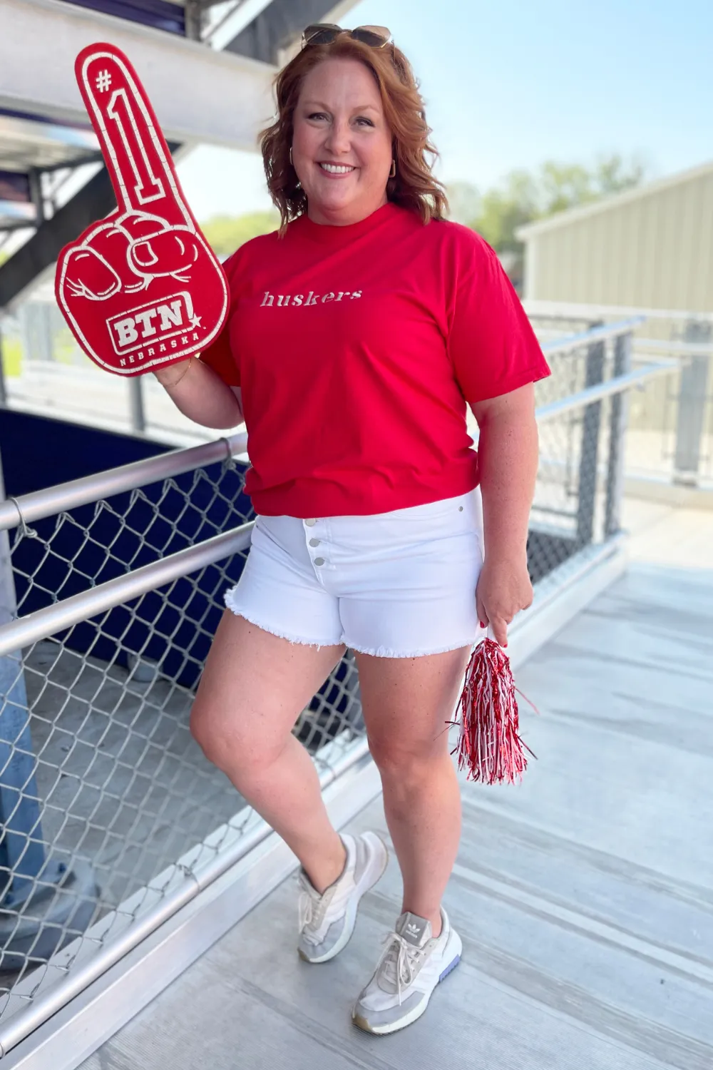 Huskers Embroidered Tee