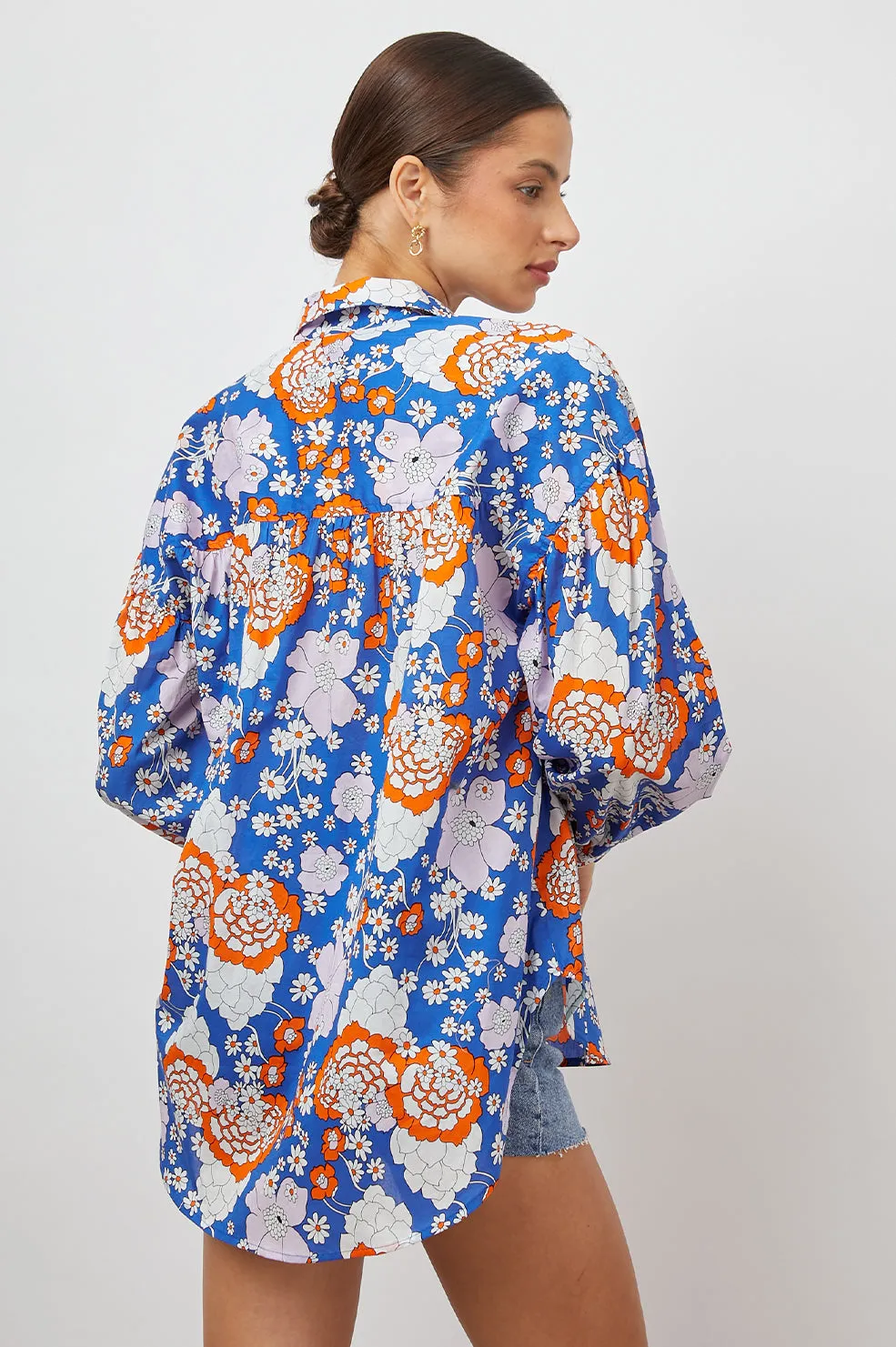JANAE SHIRT - COBALT FLORAL