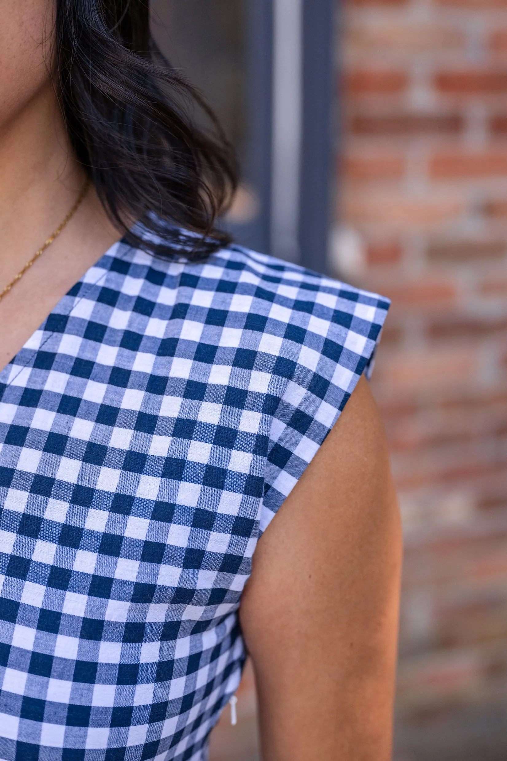 Jewel Button-Front Midi Dress