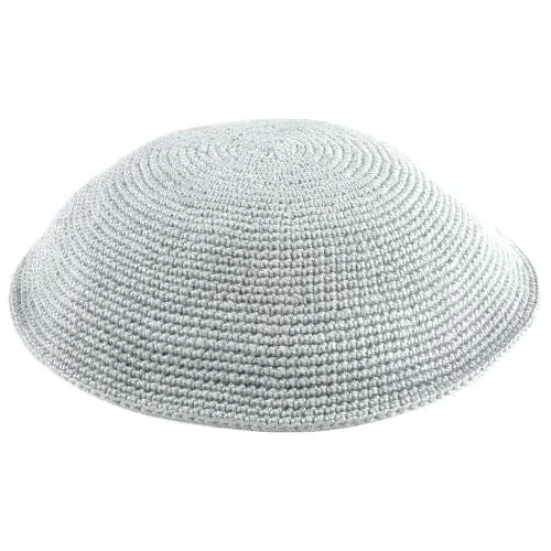 Knitted D.m.c Kippah 16 Cm - Dark Gray