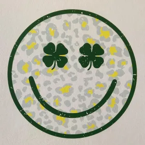 Lucky Clover Happy Face - DTG - Long Sleeve Tee