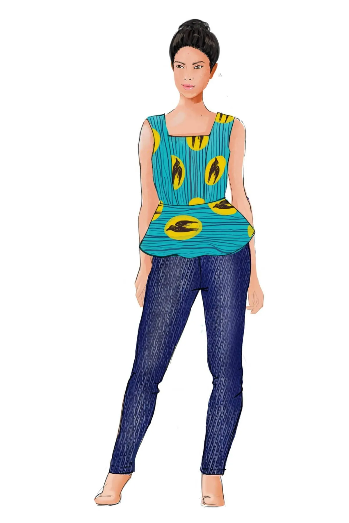 Melody Millicent Danquah Peplum Top