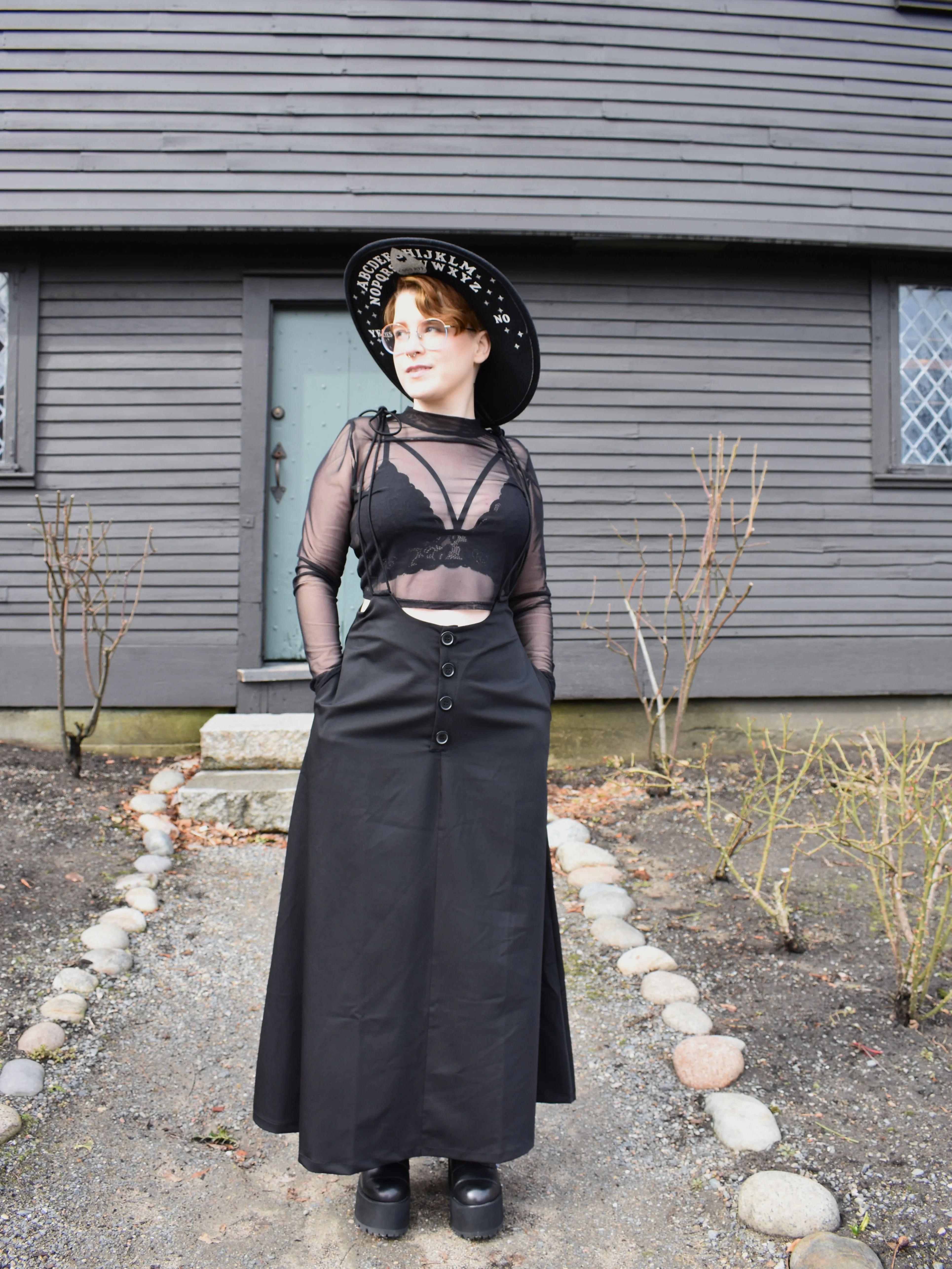 Mesh Crop Long Sleeve (Black) FOXBLOOD