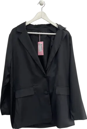 Missy Empire Brianna Black Oversized Blazer Dress UK 12