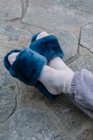 Navy Frankie Slipper
