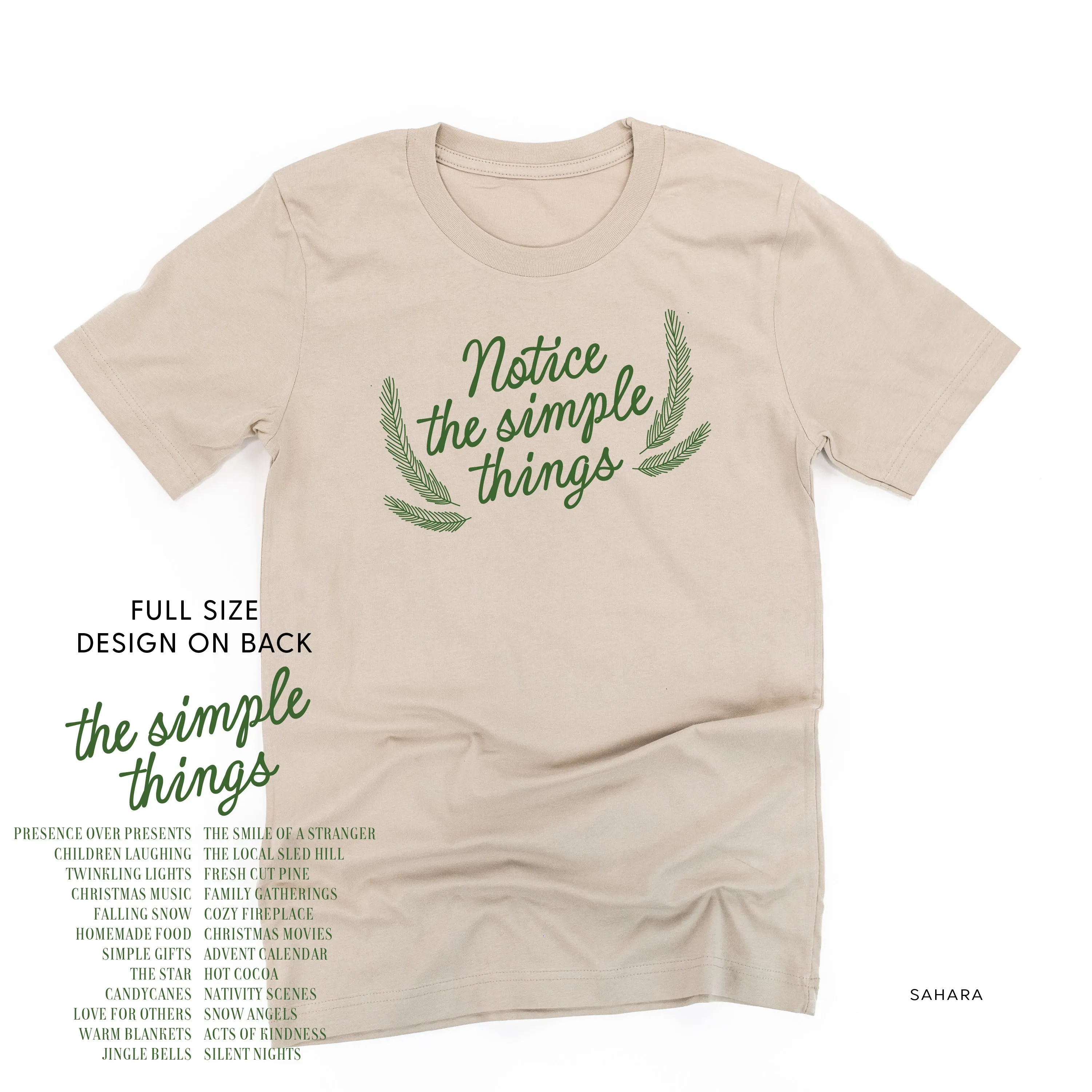 Notice The Simple Things - Simple Things List (f&b) - Unisex Tee