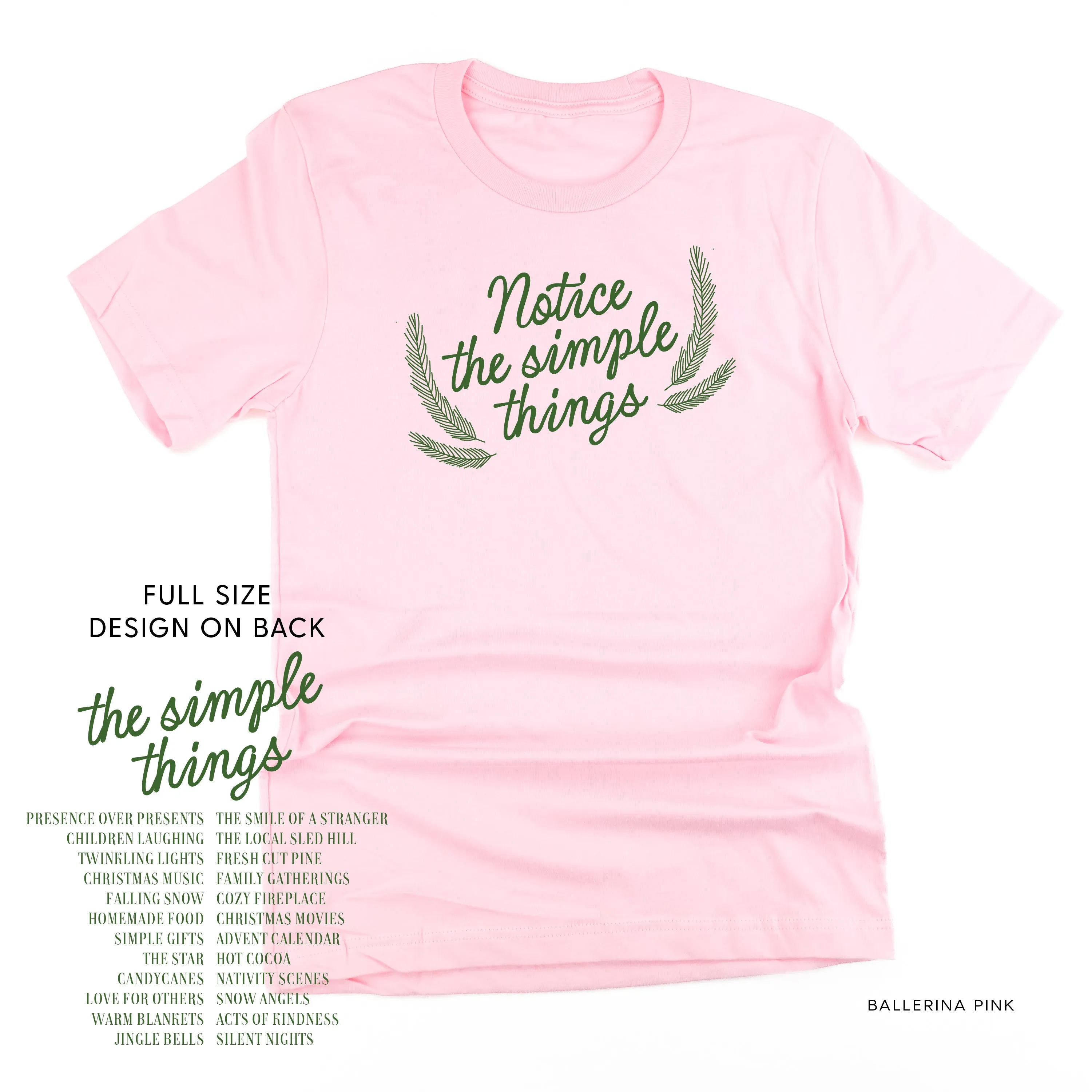 Notice The Simple Things - Simple Things List (f&b) - Unisex Tee