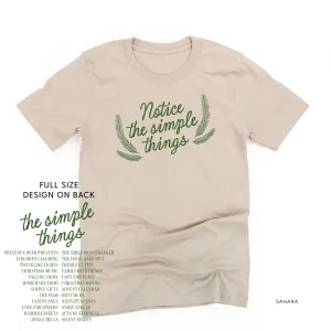Notice The Simple Things - Simple Things List (f&b) - Unisex Tee