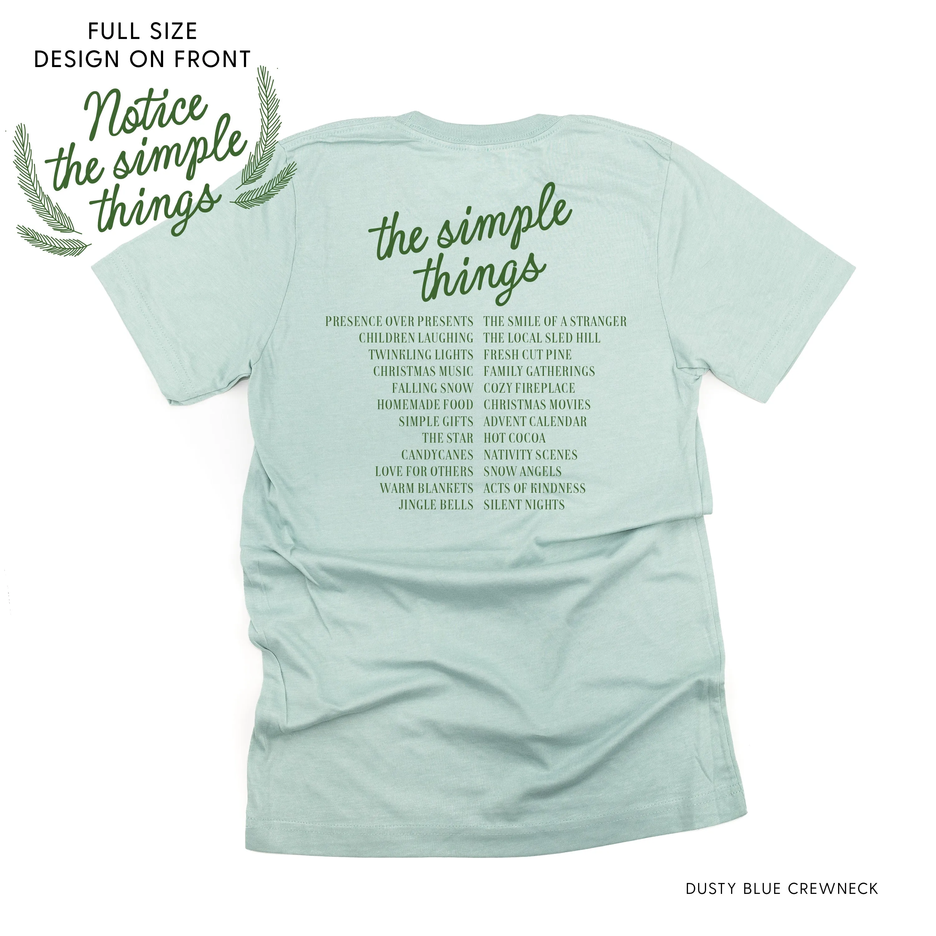Notice The Simple Things - Simple Things List (f&b) - Unisex Tee