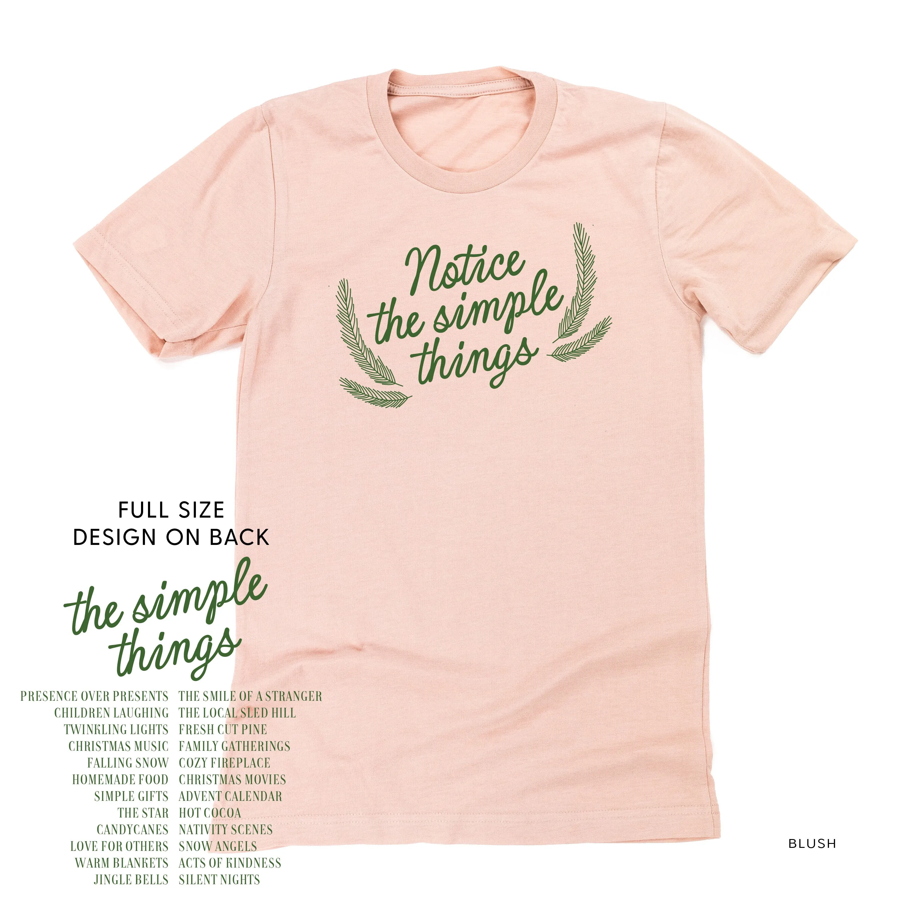 Notice The Simple Things - Simple Things List (f&b) - Unisex Tee