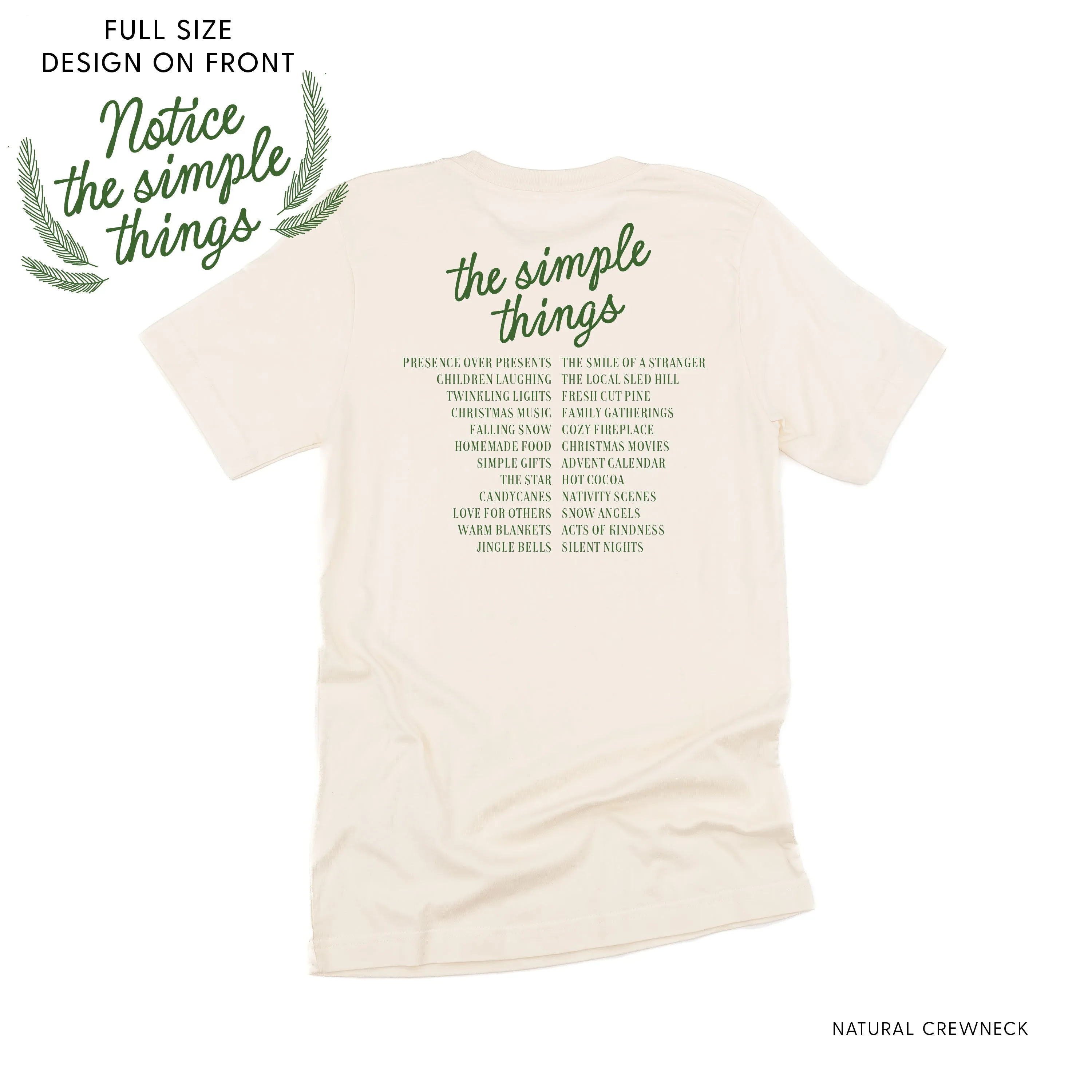 Notice The Simple Things - Simple Things List (f&b) - Unisex Tee