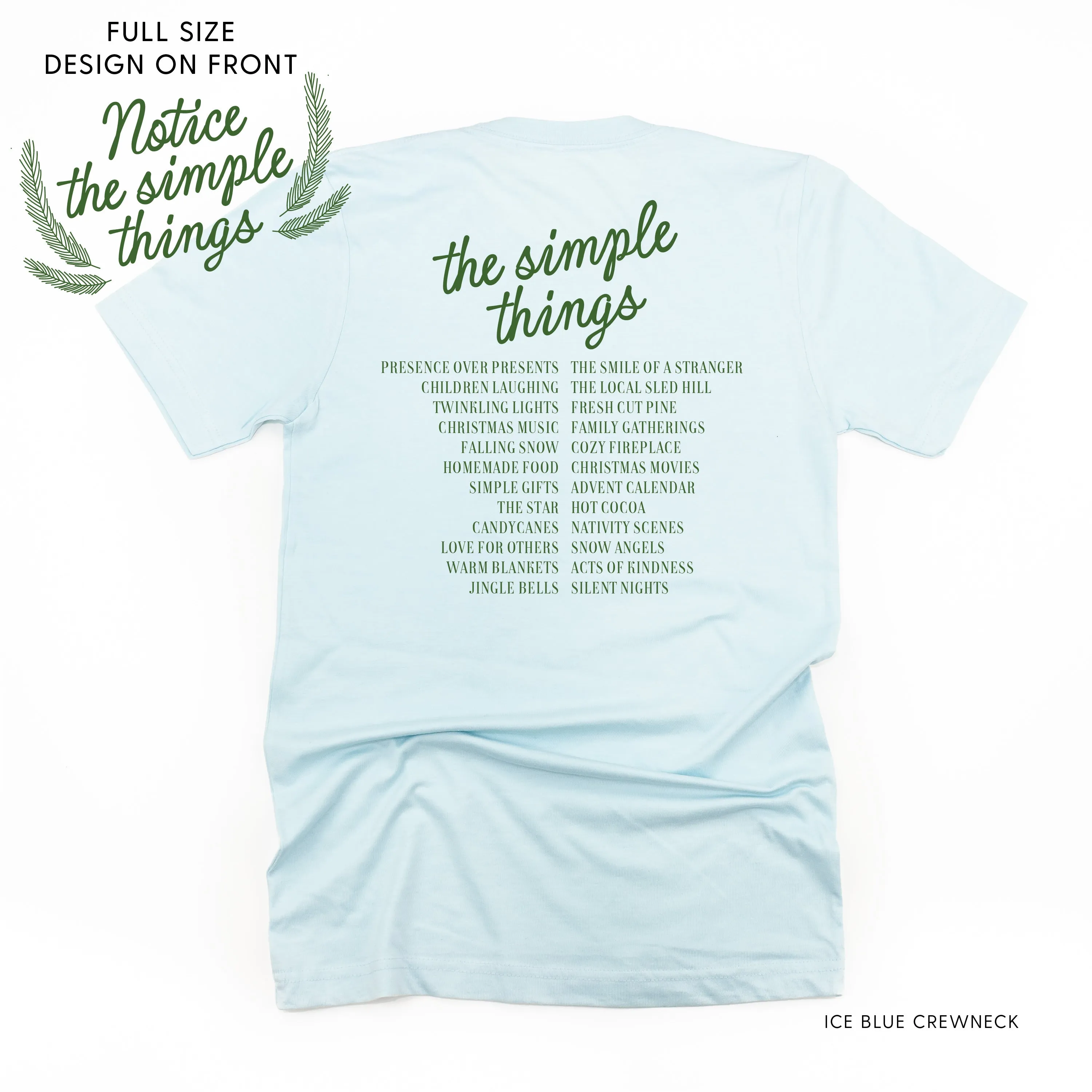 Notice The Simple Things - Simple Things List (f&b) - Unisex Tee