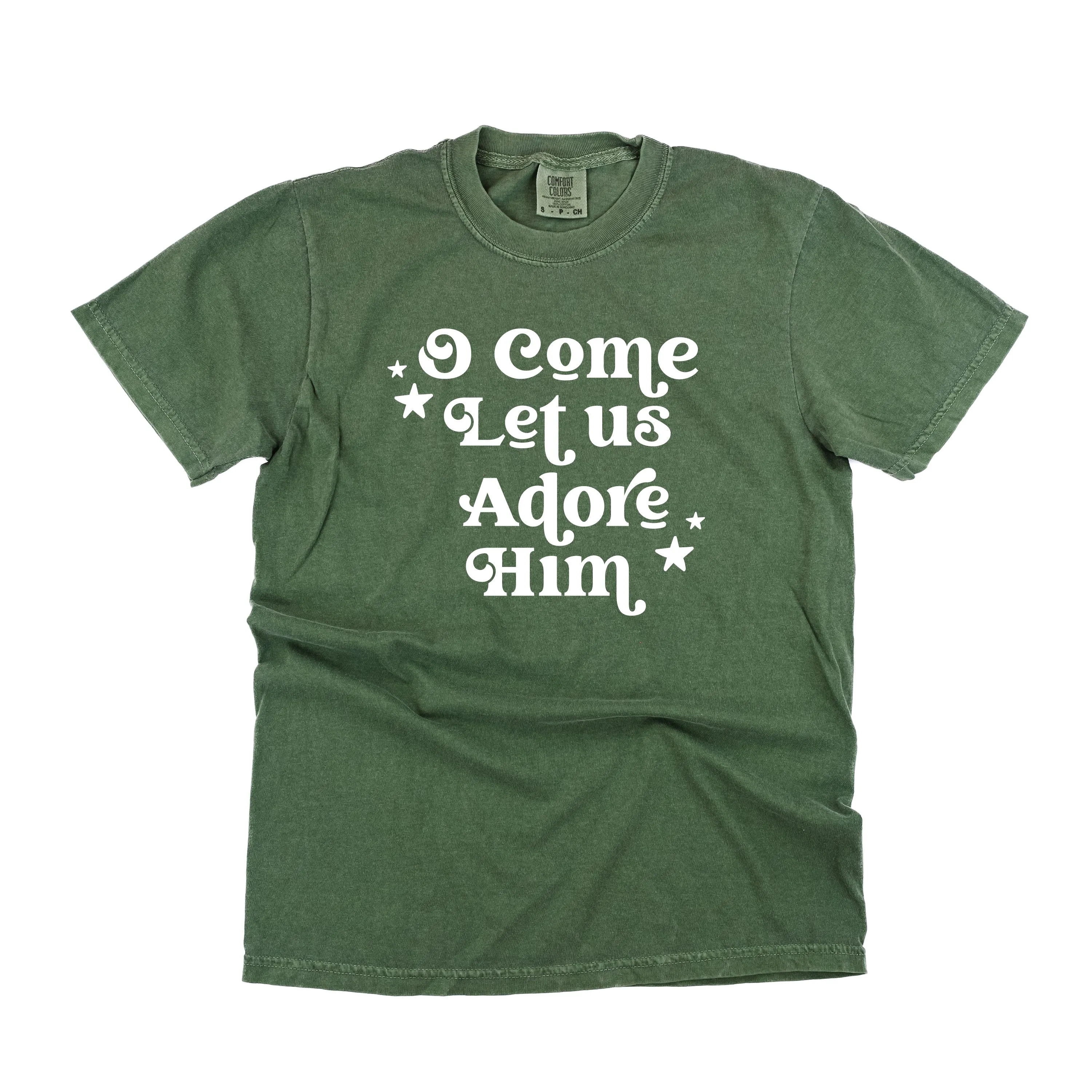 O Come Let Us Adore Him - Comfort Colors Tee