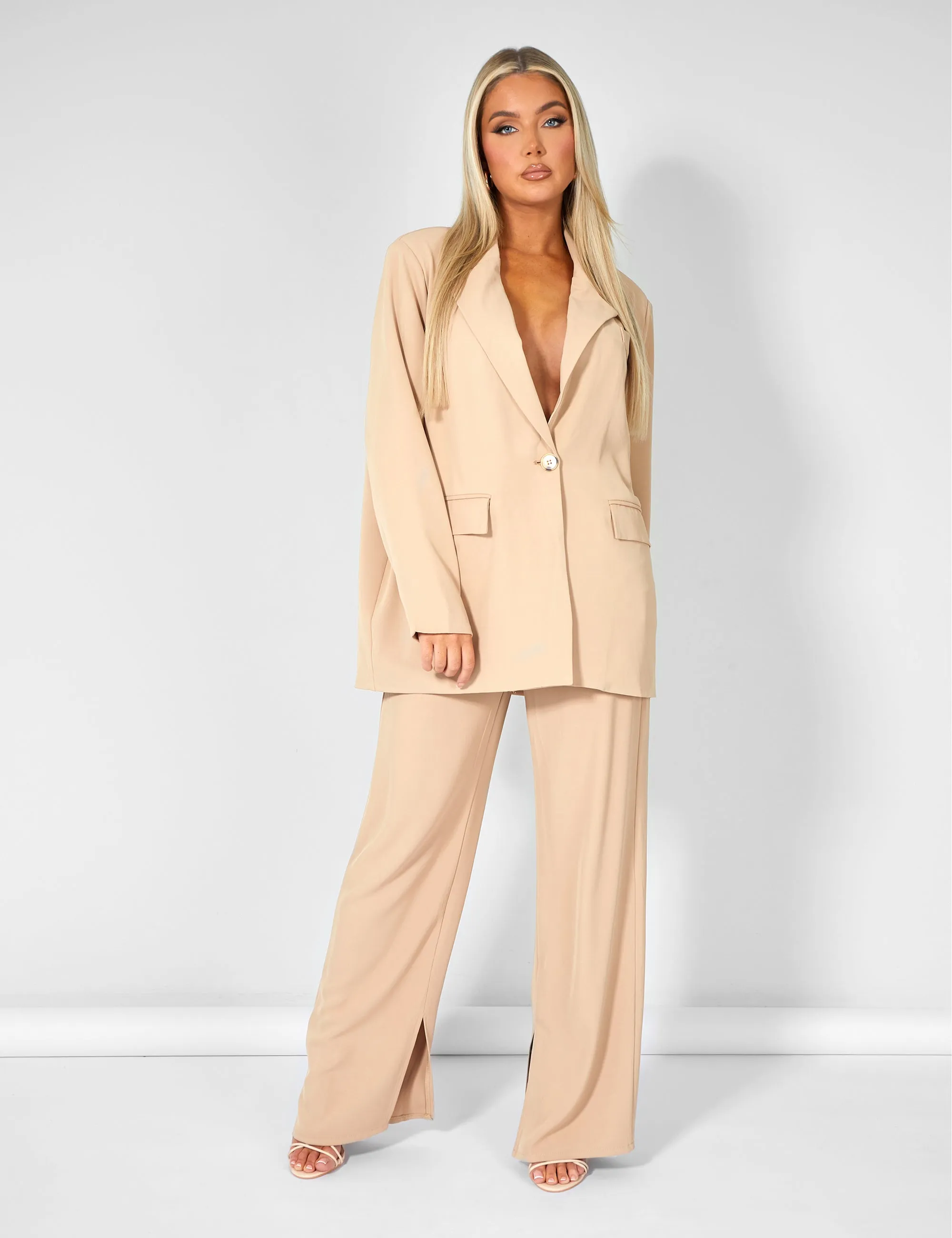 Oversized Dad Blazer Sand