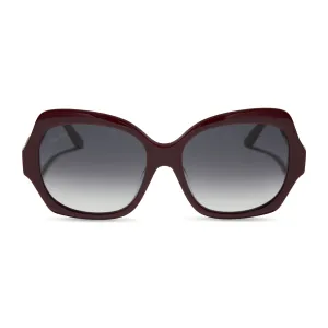 PATRICIA NASH - FARRAH II   MAROON   GREY GRADIENT SUNGLASSES