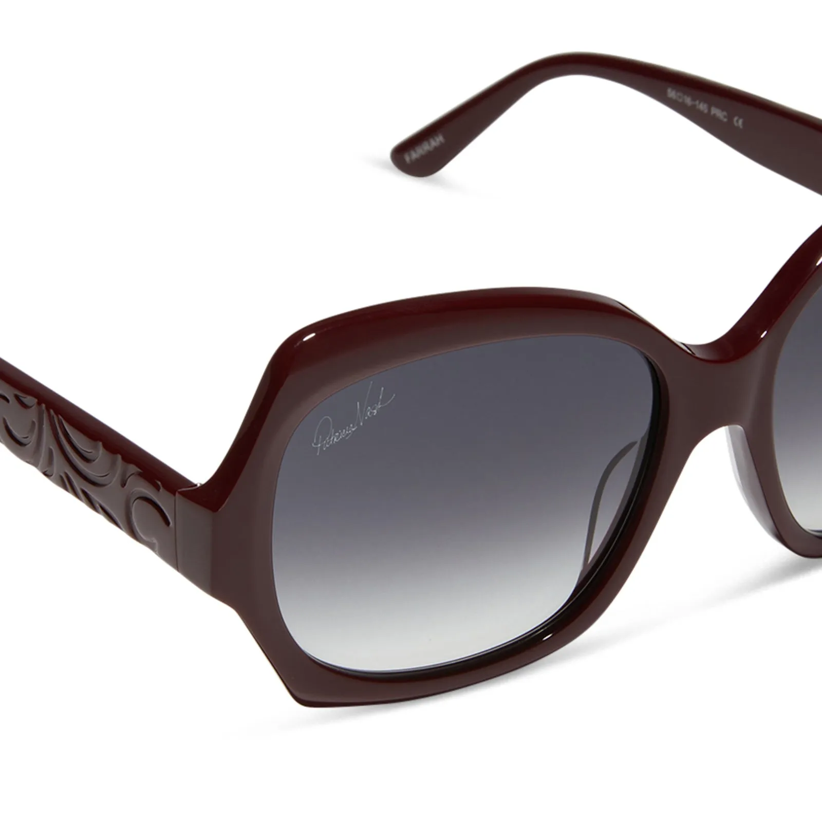 PATRICIA NASH - FARRAH II   MAROON   GREY GRADIENT SUNGLASSES