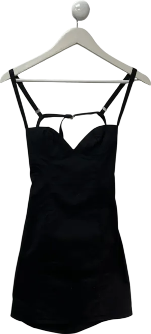 pepper mayo Black Naomi Backless Mini Dress UK 6