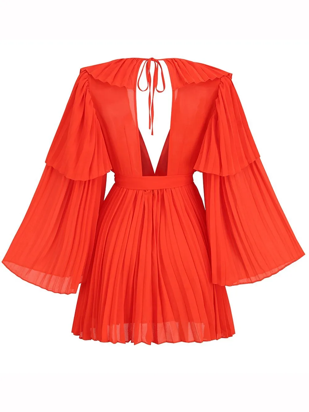 Pre Order:  Bright Orange Pleated Dress - @phenomenalkat