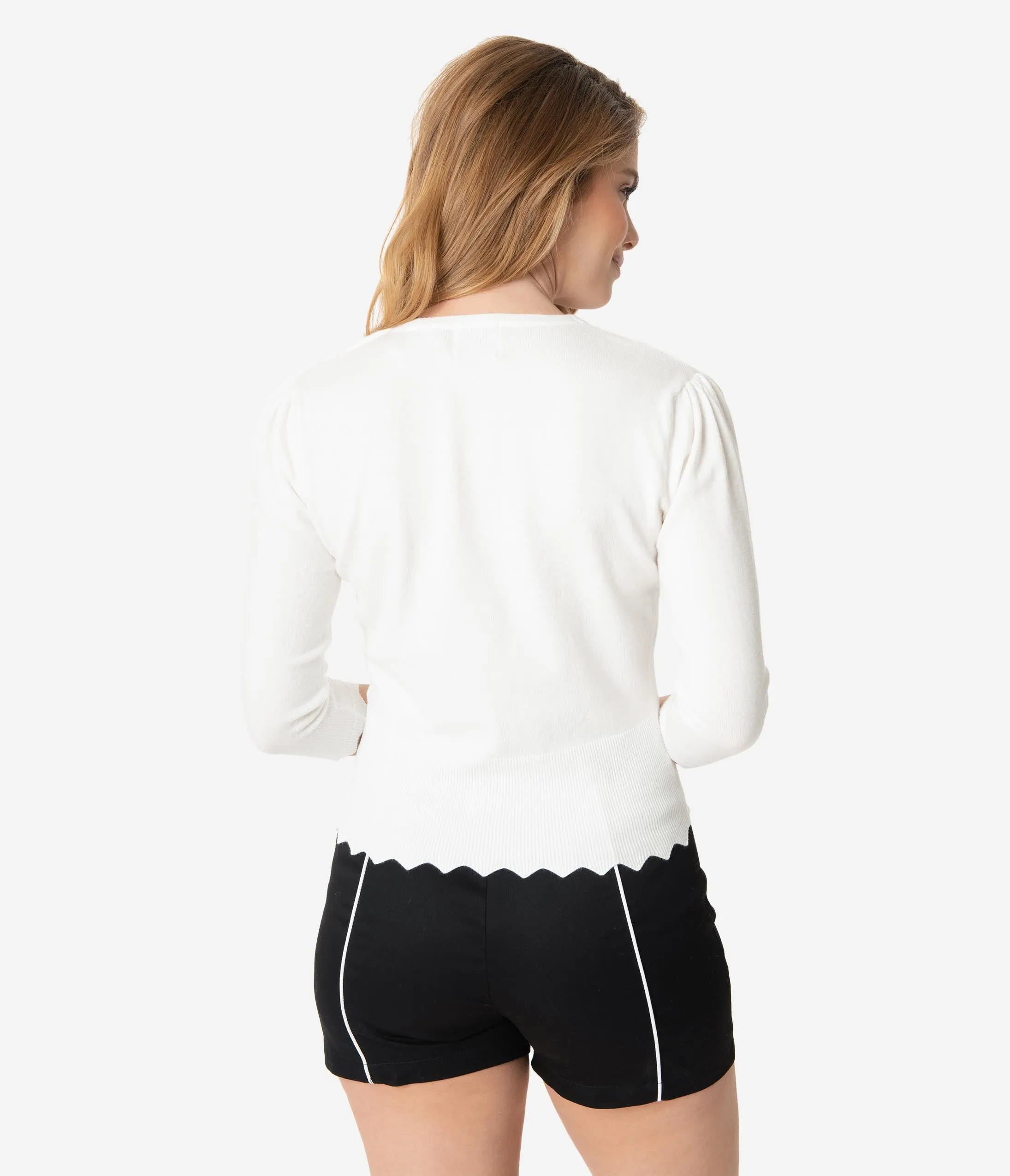 Retro Style Black High Waist Shorts